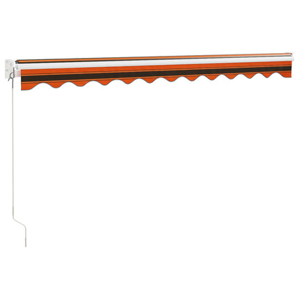 foldemarkise 3x2,5 m stof og aluminium orange og brun