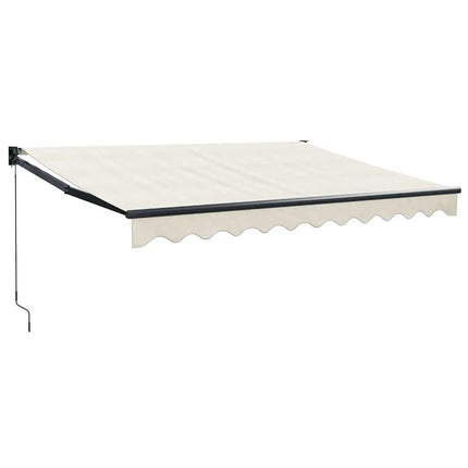 foldemarkise manuel betjening 3x2,5 m stof aluminium creme