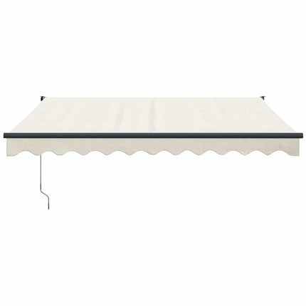foldemarkise manuel betjening 3x2,5 m stof aluminium creme