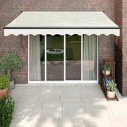 foldemarkise manuel betjening 3,5x2,5 m stof aluminium creme