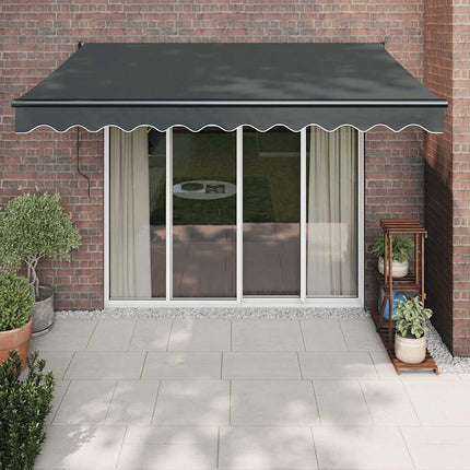 foldemarkise 3x2,5 m stof og aluminium antracitgrå