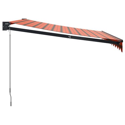 foldemarkise 3x2,5 m stof og aluminium orange og brun