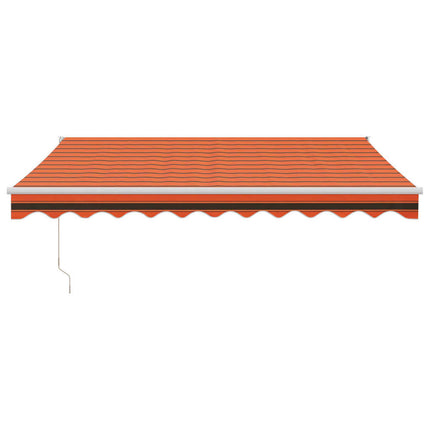 foldemarkise 3x2,5 m automatisk betjening orange og brun