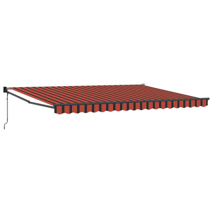 foldemarkise 4,5x3 m automatisk betjening orange og brun