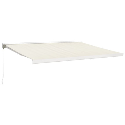 foldemarkise manuel betjening 4x3 m stof aluminium creme