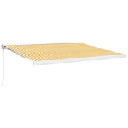 foldemarkise manuel betjening 4x3 m stof aluminium gul hvid