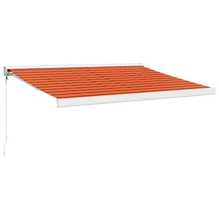 foldemarkise 3x2,5 m stof og aluminium orange og brun