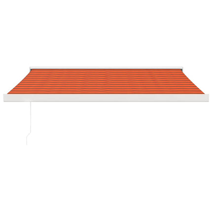 foldemarkise 3x2,5 m stof og aluminium orange og brun