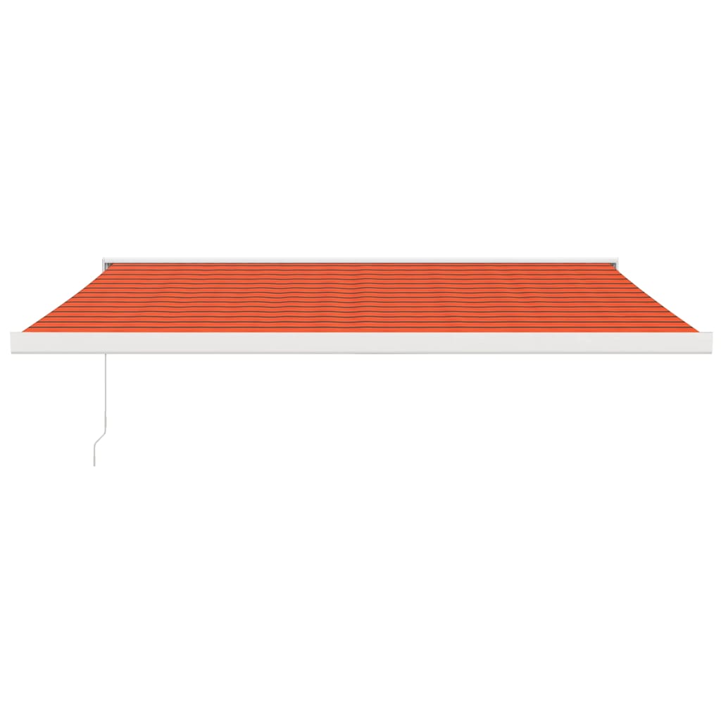 foldemarkise 4x3 m stof og aluminium orange og brun