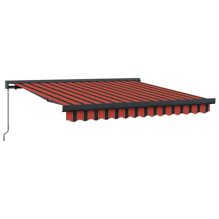 foldemarkise 3x2,5 m stof og aluminium orange og brun