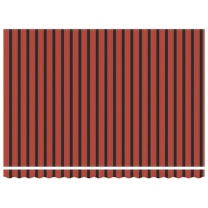 foldemarkise 4,5x3 m stof og aluminium orange og brun