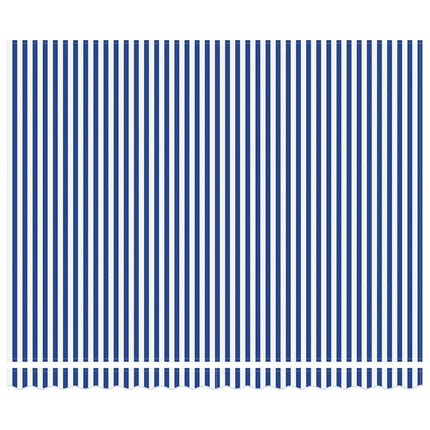 foldemarkise 3,5x2,5 m stof og aluminium blå og hvid