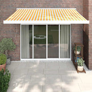 foldemarkise 3,5x2,5 m stof og aluminium gul og hvid