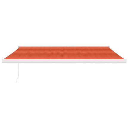 foldemarkise 4,5x3 m stof og aluminium orange og brun
