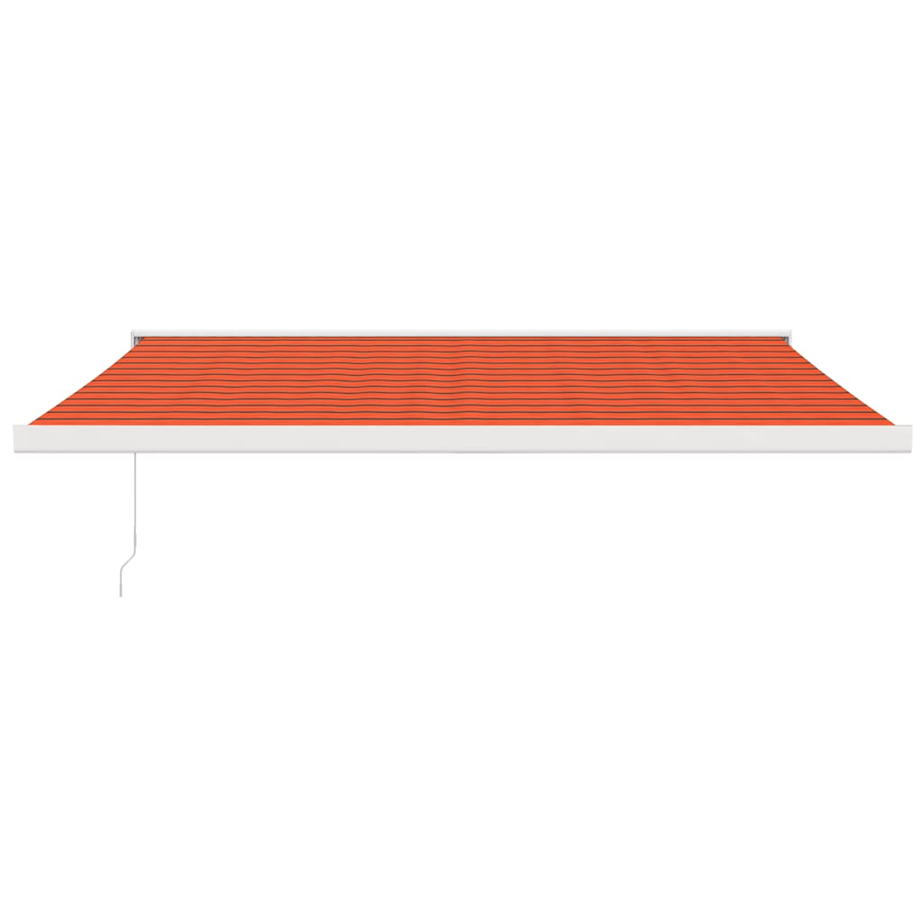 foldemarkise 4,5x3 m stof og aluminium orange og brun