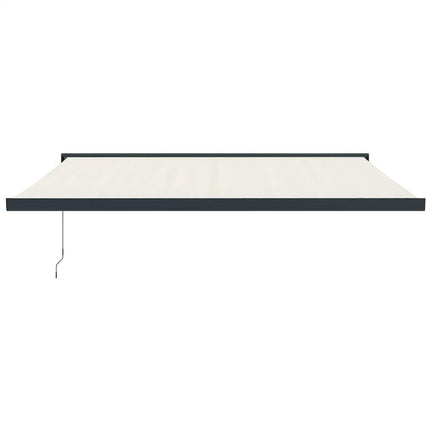 foldemarkise 4,5x3 m stof og aluminium cremefarvet