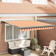 foldemarkise 3,5x2,5 m stof og aluminium gul og hvid