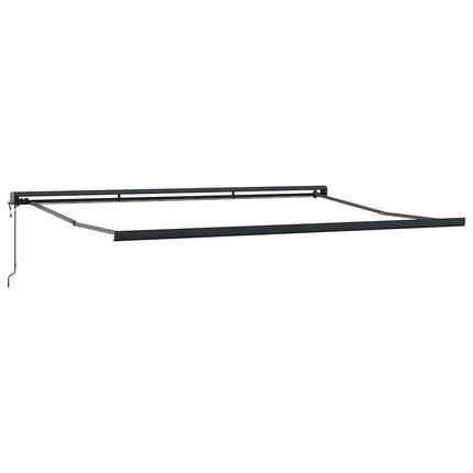 foldemarkise 4,5x3 m stof og aluminium gul og hvid