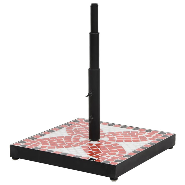 parasolfod 12 kg firkantet terrakotta og hvid