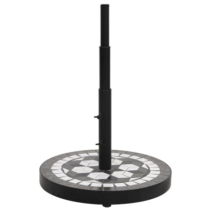 parasolfod 12 kg rund sort og hvid