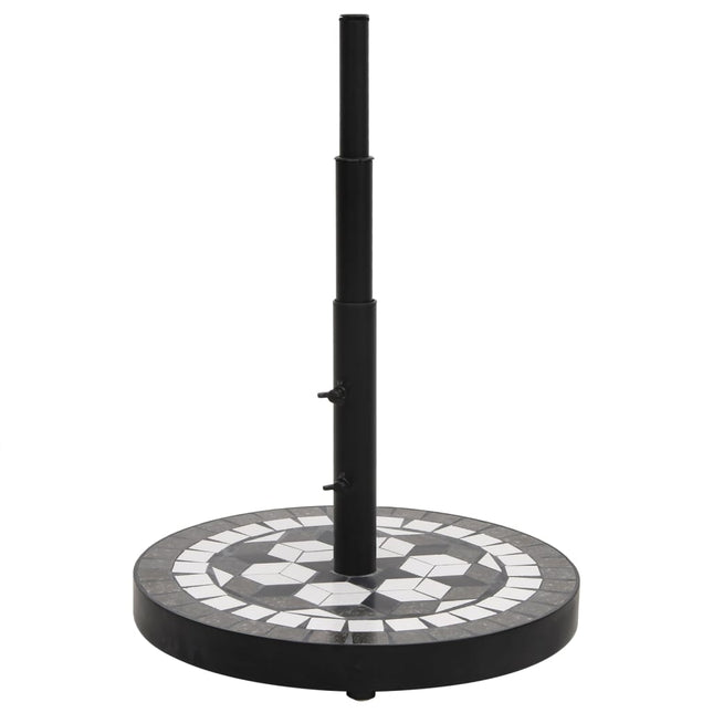 parasolfod 12 kg rund sort og hvid