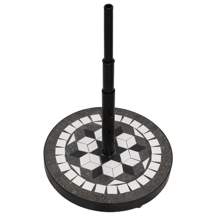 parasolfod 12 kg rund sort og hvid