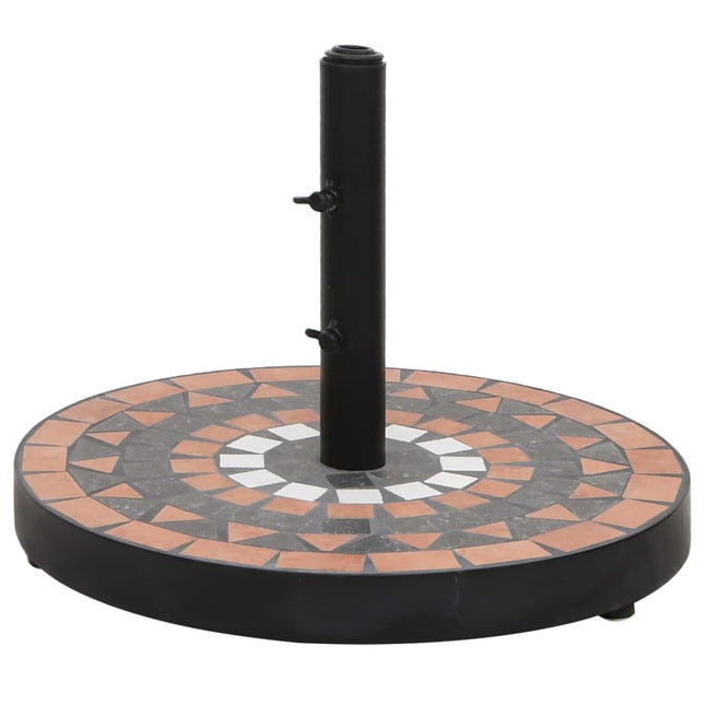 parasolfod 12 kg rund terrakotta og hvid