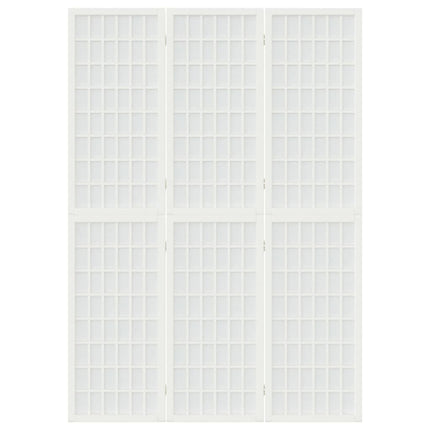 3-panels rumdeler 120x170 cm foldbar japansk stil hvid
