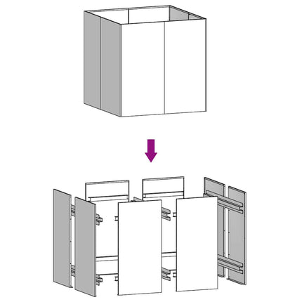 plantekasse 80x80x80 cm cortenstål