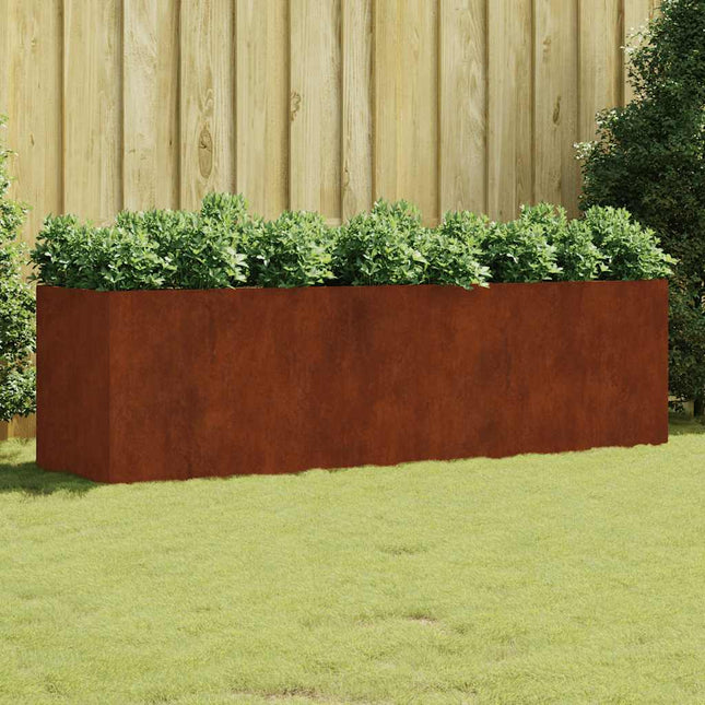 højbed 280x80x80 cm cortenstål
