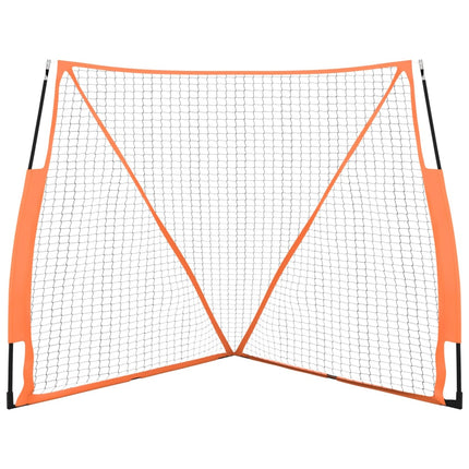 bærbart baseballnet 183x182x183 cm polyester stål sort orange