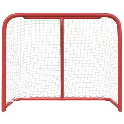 hockeymål 183x71x122 cm polyester rød og hvid