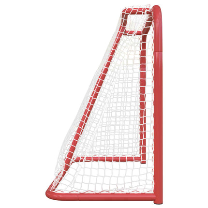 hockeymål 183x71x122 cm polyester rød og hvid