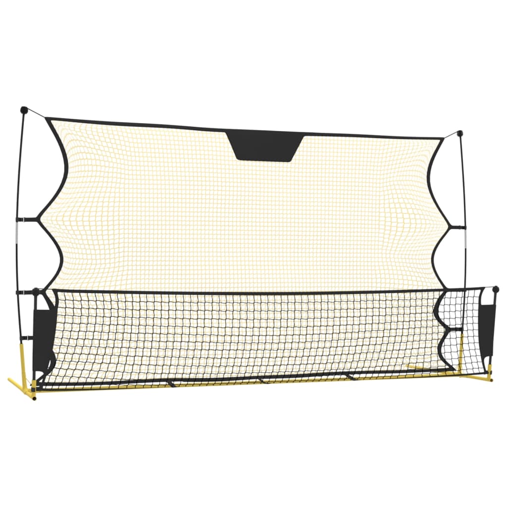 fodbold-rebounder 183x85x120 cm polyester sort og gul