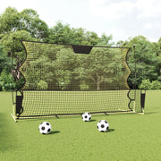fodbold-rebounder 183x85x120 cm polyester sort og gul