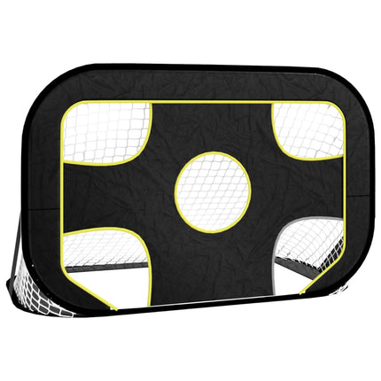 fodboldnet med målhuller 120x80x80 cm polyester