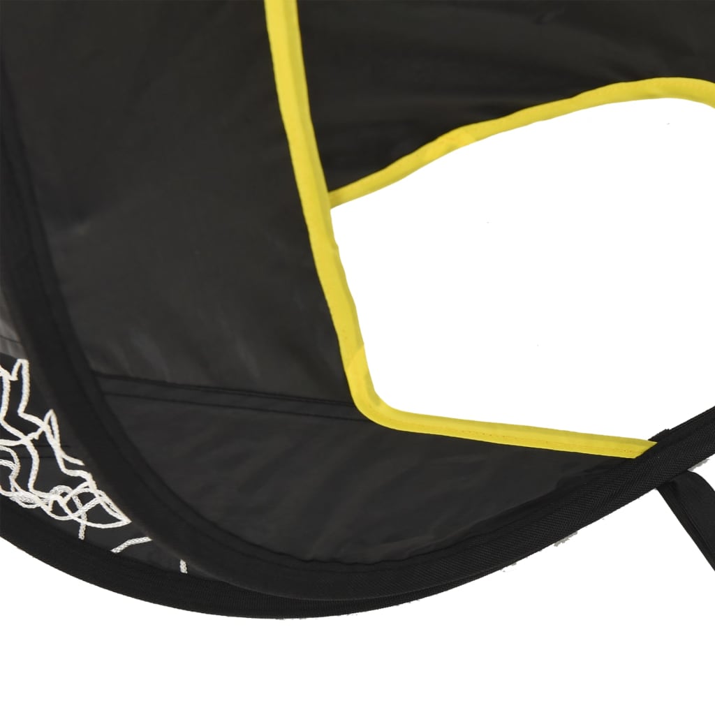 fodboldnet med målhuller 120x80x80 cm polyester