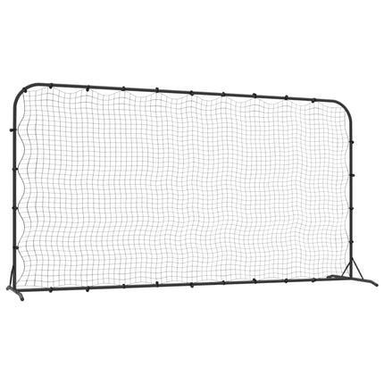 fodbold-rebounder 366x90x183 cm HDPE sort
