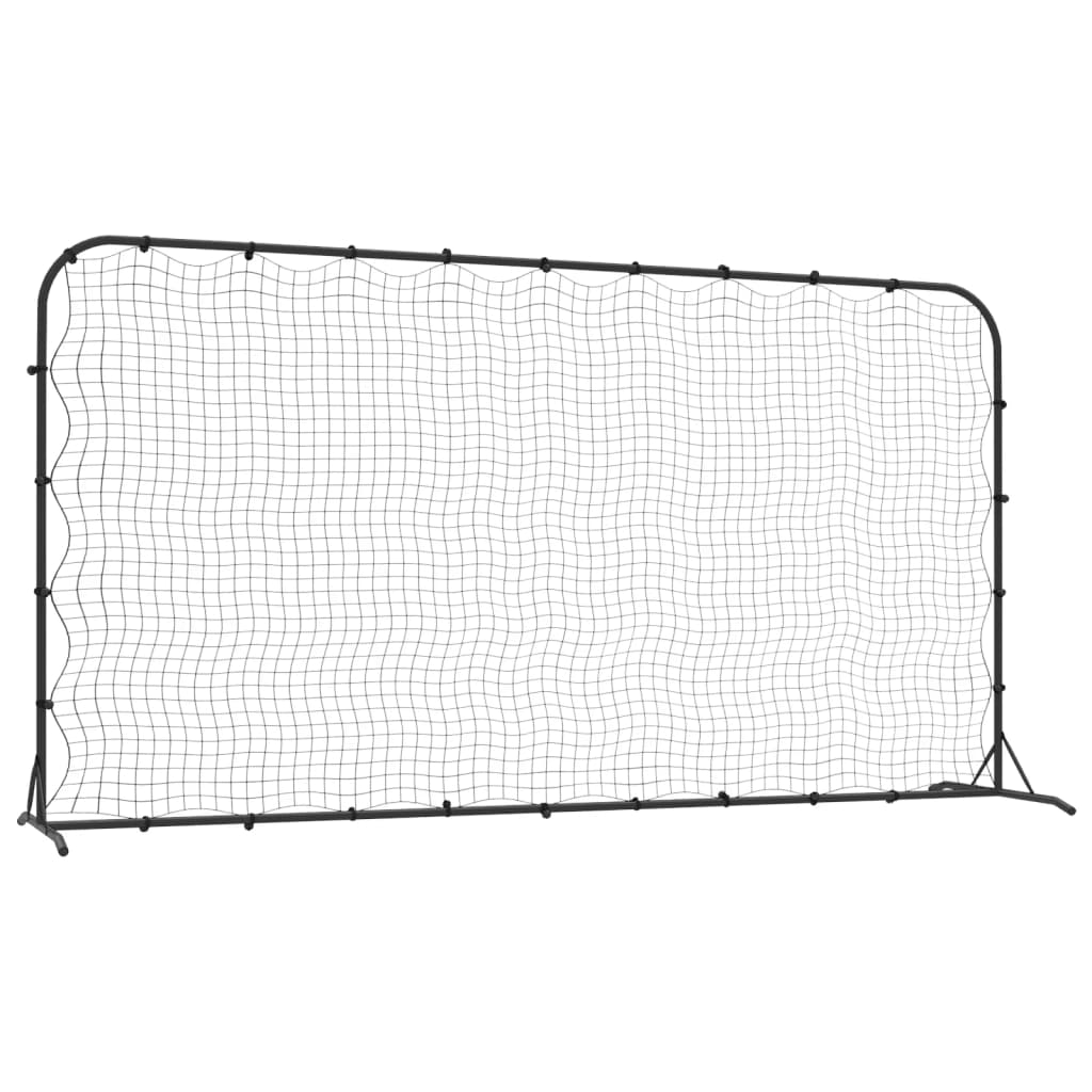 fodbold-rebounder 366x90x183 cm HDPE sort
