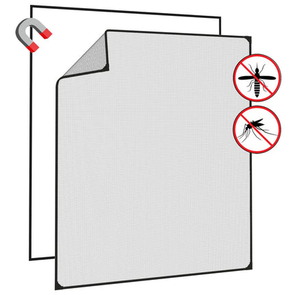 magnetisk insektnet til vinduer 120x140 cm antracitgrå