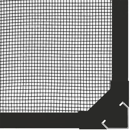 magnetisk insektnet til vinduer 120x140 cm antracitgrå