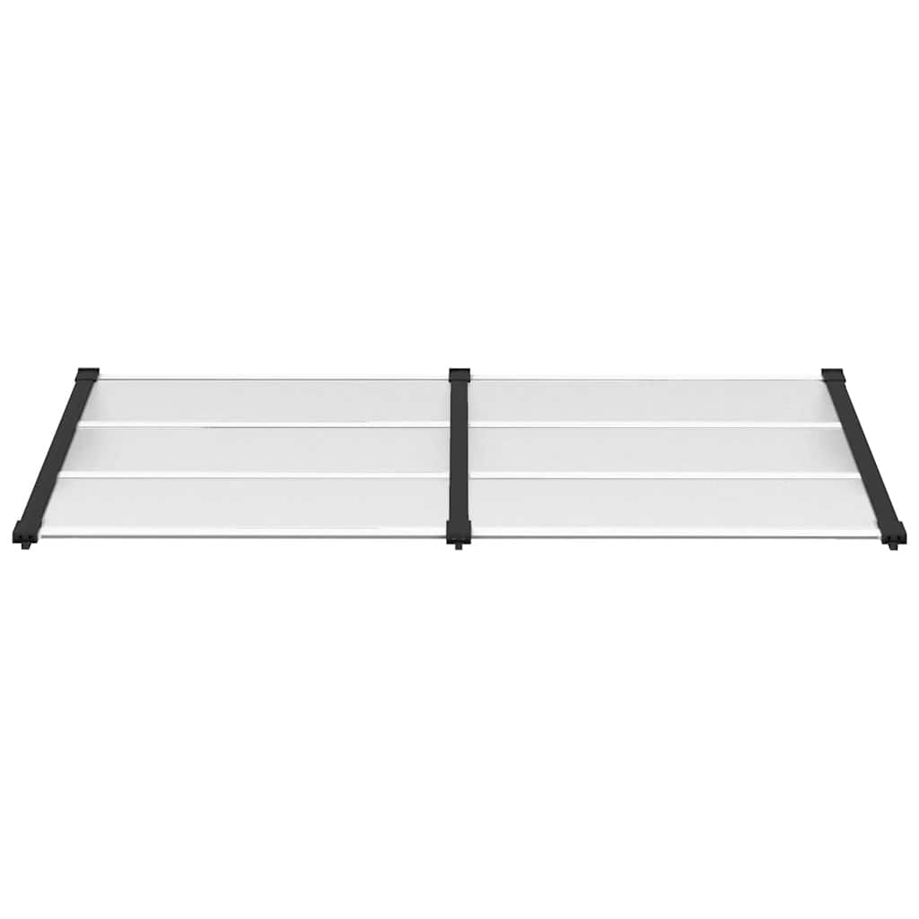 dørbaldakin 199x90 cm polycarbonat sort og transparent