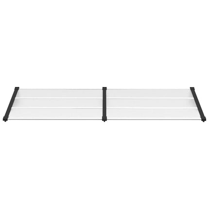 dørbaldakin 239x90 cm polycarbonat sort og transparent