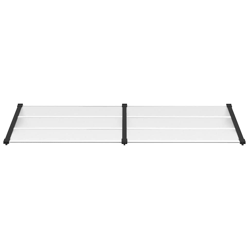 dørbaldakin 239x90 cm polycarbonat sort og transparent