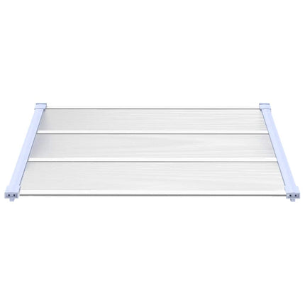 dørbaldakin 122x90 cm polycarbonat grå og transparent