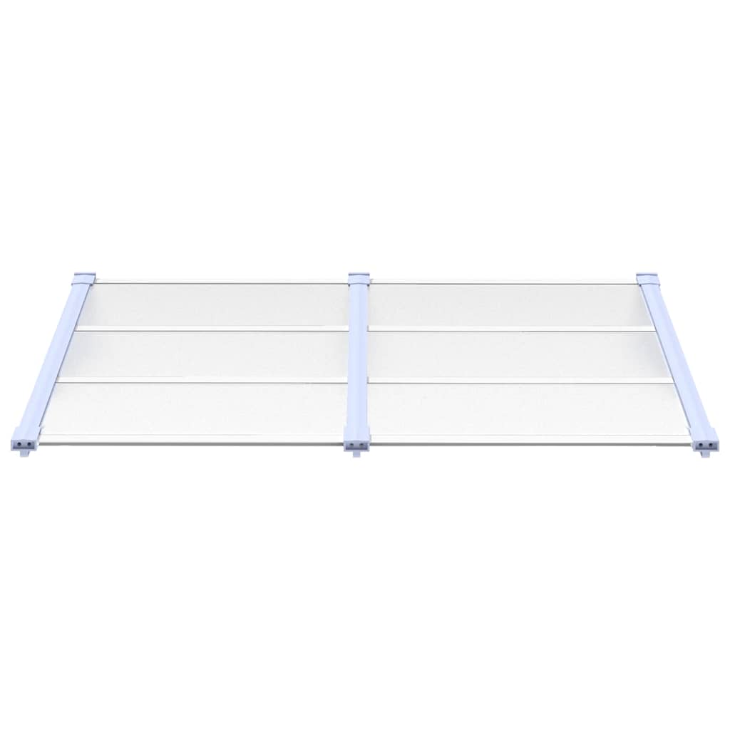 dørbaldakin 152,5x90 cm polycarbonat grå og transparent