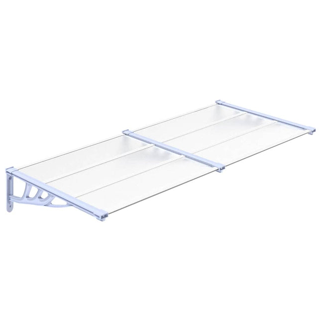 dørbaldakin 199x90 cm polycarbonat grå og transparent