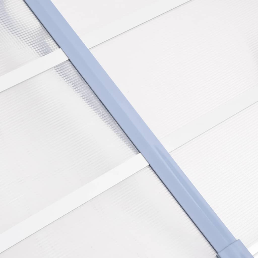 dørbaldakin 358,5x90 cm polycarbonat grå og transparent