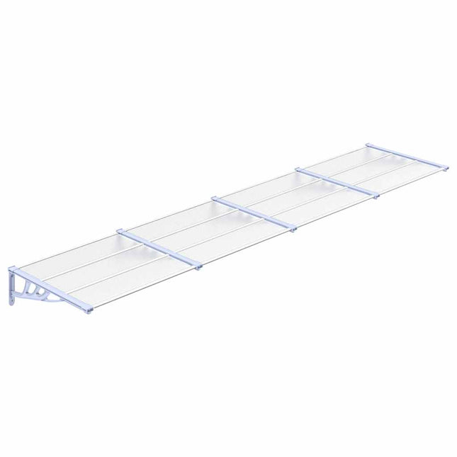 dørbaldakin 396x90 cm polycarbonat grå og transparent