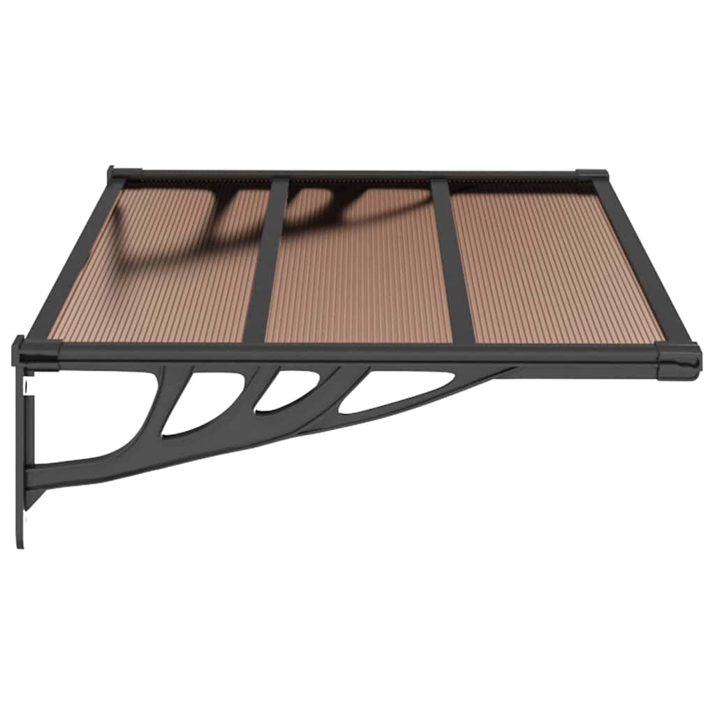 dørbaldakin 122x90 cm polycarbonat sort